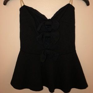 Bow tie peplum top